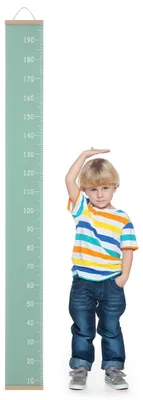 Productafbeelding van Meetlint voor kinderen, gemaakt van canvas, groen, 200 x 20 cm