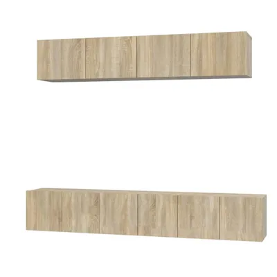Produktbild von vidaXL 5-tlg. TV-Schrank-Set Sonoma-Eiche Holzwerkstoff
