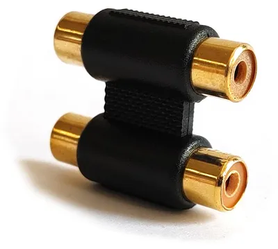 Produktbild von Cinch Doppelkupplung Gold Audio Adapter Verbinder RCA Buchse Stereo Mono Chinch