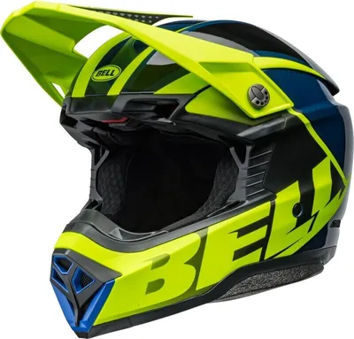 Produktbild von BELL Moto-10 Spherical Helm - Sliced Matte/Gloss Retina/Blue