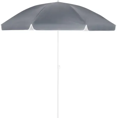 Produktbild von Kingsleeve® Sonnenschirm UV 50+ Tragetasche groß Strandschirm wasserabweisend neigbar höhenverstellbar Erdspieß Balkon Strand Rund Gartenschirm Anthrazit