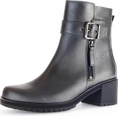 A single silver boot is shown against a white background.