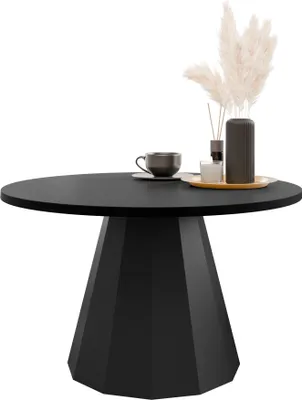 Produktbild von MIRJAN24 Couchtisch Elipse, Wohnzimmer Kaffeetisch, Beine und Seiten aus Stahl (Farbe: Schwarz / Schwarz)