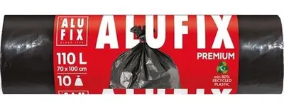 Obrázok produktu pre Vrecia na odpadky, extra silné, 110 l, 10 ks, 70x110 cm, 33 µ, ALUFIX, čierna