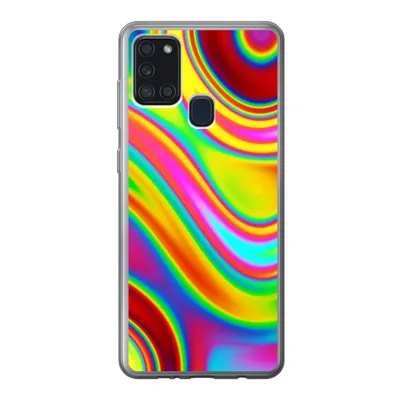 Produktbild von MuchoWow® Handyhülle Schutzhülle Hülle für Samsung Galaxy A21s Kunst - Wellen - Farben - Psychedelisch Silikon Softcase Handy Hülle - Hartschale