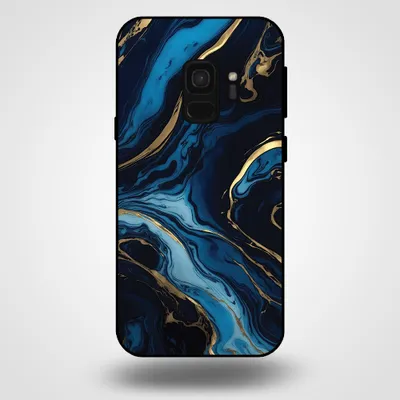 Immagine prodotto di Smartphonica Custodia per Samsung Galaxy S9 con stampa in marmo - Custodia posteriore in TPU con design in marmo - Oro Blu