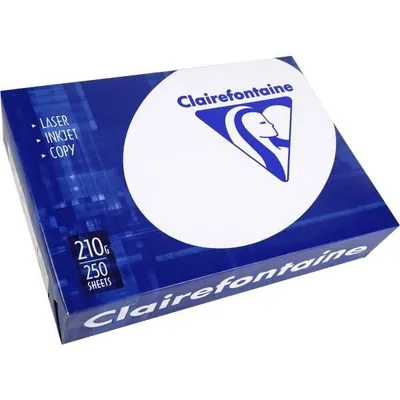 Produktbild von Clairefontaine 2216C Druckerpapier Clairalfa blickdichtes Druckerpapier (1 Ries mit 250 Blatt, DIN A4, 21 x 29,7 cm, 210 g, ideal für alltägliche Kopien und Ausdrucke) weiß