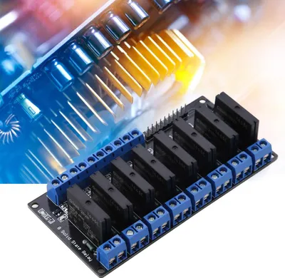 Obrázek produktu pro 8 kanálů Polovodičový reléový modul DC-AC Nízkoúrovňová spoušť s pojistkou