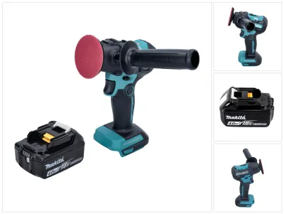 Produktbild von Makita DPV 300 M1 Akku Schleifer Polierer 18 V 50 / 80 mm Brushless + 1x Akku 4,0 Ah - ohne Ladegerät