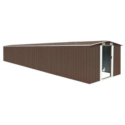 Obrázek produktu pro Zahradní domek hnědý 257 x 779 x 181 cm pozinkovaná ocel