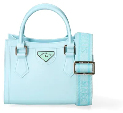 Immagine prodotto di Borsa a mano blu in ecopelle, con manici e tracolla regolabile