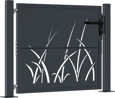 Produktbild von Gartentor Anthrazit 100x100 cm Stahl Gras-Design