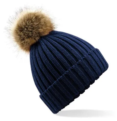 Immagine prodotto di Beechfield - Berretto a maglia grossa FK1439 (taglia unica) (blu navy)