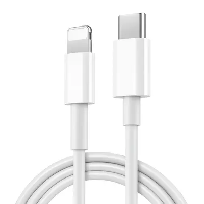 Produktbild von USB C Lade-/Datenkabel für Apple Geräte 1m – Schnelllade und Datenkabel passend für iPhone iPad und iPod von 5 bis 14 Pro Max Mini - Weiß