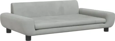 Obrázok produktu pre vidaXL Detská pohovka Light Grey 100x54x33 cm Velvet