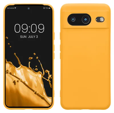 Produktbild von kwmobile Slim Case kompatibel mit Google Pixel 8 Hülle - Handyhülle aus Silikon in Fruity Orange