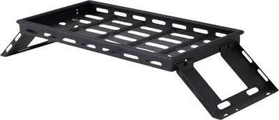 Produktbild von Heckklappen Gepäckträger für Jeep Wrangler JK/JKU & JL/JLU (2007–2025) – Schwerlast bis 350 kg – Kofferraum Organizer aus Kohlenstoffstahl – Schwarz