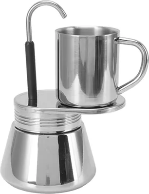 Obrázok produktu pre Moka Pot s jedným výtokom DIY Tube Coffee Pot Cup Set Outdoor Camping Coffee Maker Spotrebiče Nástroje