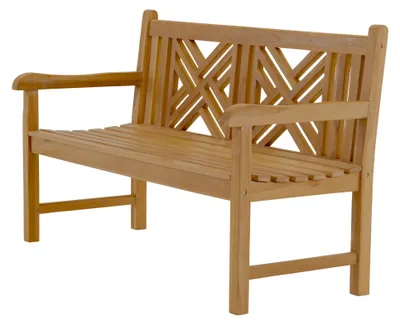 Produktbild von Lesli Living Landhausbank Cross 150 cm Teak