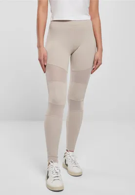 Produktbild von Urban Classics Ladies - TECH MESH Leggings warmgrey - L
