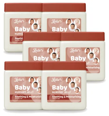 Productafbeelding van 6 x Lala's Baby Vaseline - Verzorgend & Hydraterend - Voor droge huid - 368g - Voordeelverpakking - 6 stuks