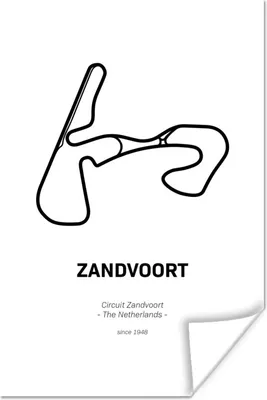Produktbild von MuchoWow® Poster Rundkurs Zandvoort - Formel 1 120x180 cm - Kunstposter