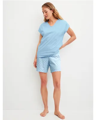 Produktbild von Calida Damen Shorty Pyjama Lovely Nights cascade blue 48551 L 48/50