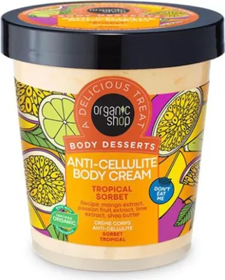 Zdjęcie produktu dla Organic Shop Body Desserts Antycellulitowy Krem Do Ciała Tropical Sorbet, 450 Ml