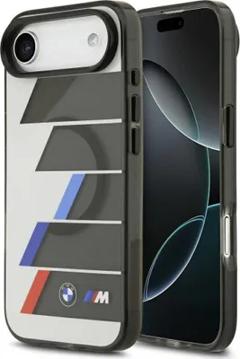 Image de Bmw M Iml Housse Pour Mobile Iphone Air Avec Touches Métalliques Et Lignes Tricolores Magsafe One Size