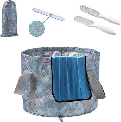 Imagen del producto de Contenedor de agua ligero y portátil de 36 litros - Ideal para pies, pedicura, y esencial para acampar