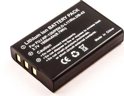 Produktbild von Akku für Contax TVS Digital 5MP Li-Ion 3,7 Volt 1600 mAh schwarz.