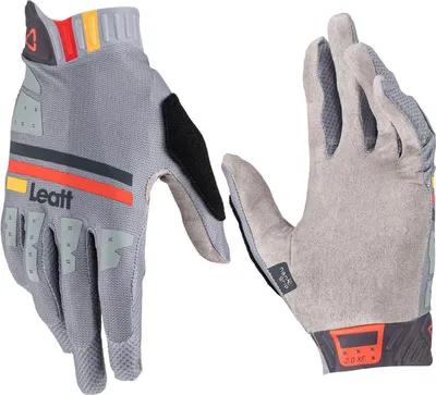 Imagen del producto de Guantes para bicicleta de montaña LEATT 2.0 X-Flow, color gris titanio, talla S, para ciclistas de montaña