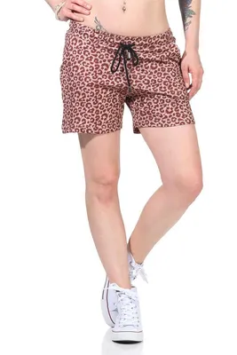Produktbild von Bequeme Damen Shorts – Sommerliche Freizeit-Hotpants in vielen Farben & Prints Leo-Braun/XL/42