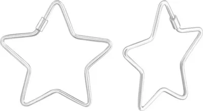 Produktbild von Stern Creolen Ohrringe Silber