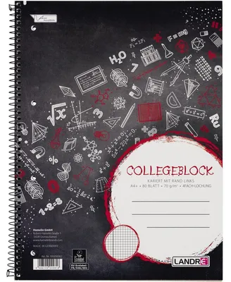 Produktbild von LANDRÉ Collegeblock "college" DIN A4 kariert 80 Blatt