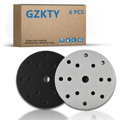 Obrázok produktu pre Brúsny kotúč Klett, 150 mm, s 15 otvormi | 6 kusov mäkkých brúsnych podložiek zo špongie pre excentrické brúsky