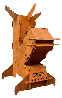 Produktbild von Raketenofen L - Campingofen aus 3 mm Cortenstahl für BBQ und Outdoor-Küche