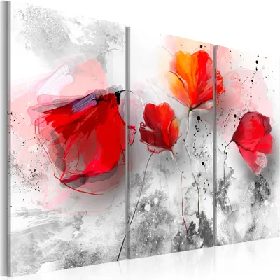 Produktbild von Modernes Wandbild 0107- 18 (120x80) - 3 Teilig Bilder Fotografie auf Vlies Leinwand Foto Bild Dekoration Wand Bilder Kunstdruck Blumen