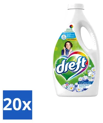 Produktbild von 20 x Dreft Flüssigwaschmittel Blue Dream - 1,44 L - Vorteilspackung - 20 Stücke