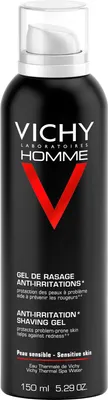 Produktbild von Vichy Anti-Irritat Shaving Gel, Rasiergel, Männer, Mischhaut, trockene Haut, Empflindliche Haut, 150 ml, Anti-Reizung, Anti-Rötung, Feuchtigkeitsspendend, Beruhigend, 1 Stück(e)