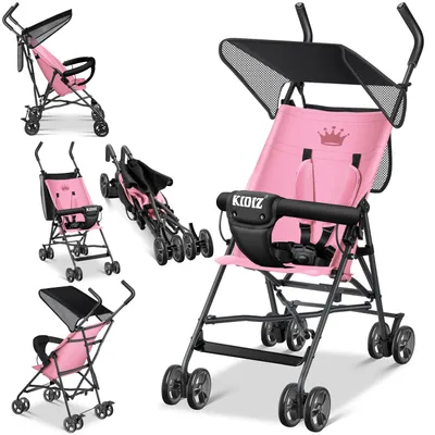 Produktbild von KIDIZ® Kinderwagen CITY Buggy Kinderbuggy klappbar Sportwagen Faltbar 360° 4-Zoll-Räder Inkl. Sonnen- und Regenverdeck zusammenklappbar 5-Punkt-Sicherheitsgurt ab 6 Monate