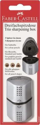 Image de FABER-CASTELL Dreifachspitzdose Grip 2001 silber BK
