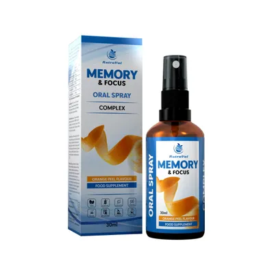 Zdjęcie produktu dla Spray Memory & Focus – Bacopa, Ginkgo biloba, Soplówka jeżowata, Różeniec górski i Schisandra – wsparcie poznawcze dla umysłu i mózgu – wegański, 30ml