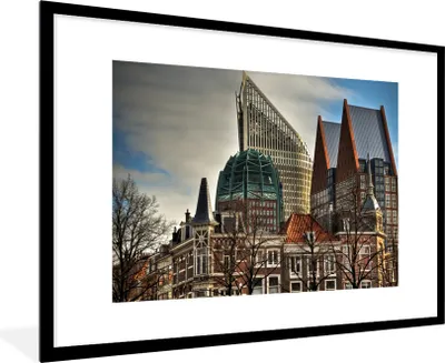 Produktbild von MuchoWow® Gerahmtes Poster Den Haag - Stadt - Architektur 90x60 cm - Poster mit Schwarzem Bilderrahmen Wandposter Rahmen Foto Bilder - Wanddekoration - Fotos
