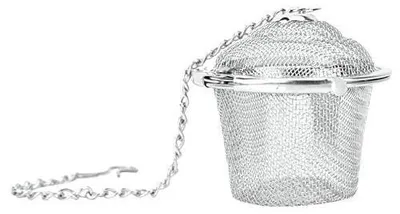 Tee-Ei aus Edelstahl mit Kette, 3 Größen, wiederverwendbar