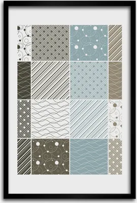 Produktbild von Bild - Bilderrahmen - 40 cm x 60 cm - MDF - Rahmen - Wandkunst - Geometrische Muster