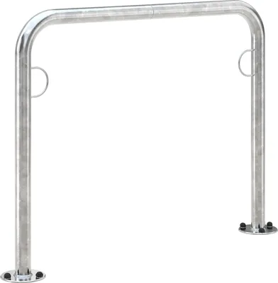 Produktbild von Anlehnparker aus verzinktem Stahlrohr 48 mm, LxH 1000x800 mm, zum Aufdübeln
