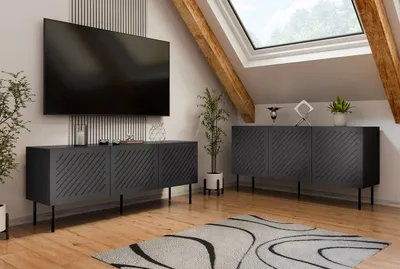 Obrázek produktu pro Nábytek do obývacího pokoje RECARDI - matná černá