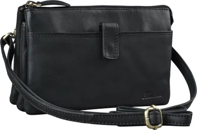 Produktbild von Benthill Leder Umhängetasche - Reisebrieftasche aus echtem Rindsleder - Schultertasche mit Reißverschluss - Oragnizer / Ledertasche - Herren / Damen