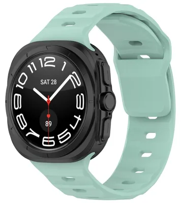 Obrázok produktu pre Pre Samsung Galaxy Watch Ultra 47 mm jednofarebný silikónový športový pás na ruku Tyrkysová